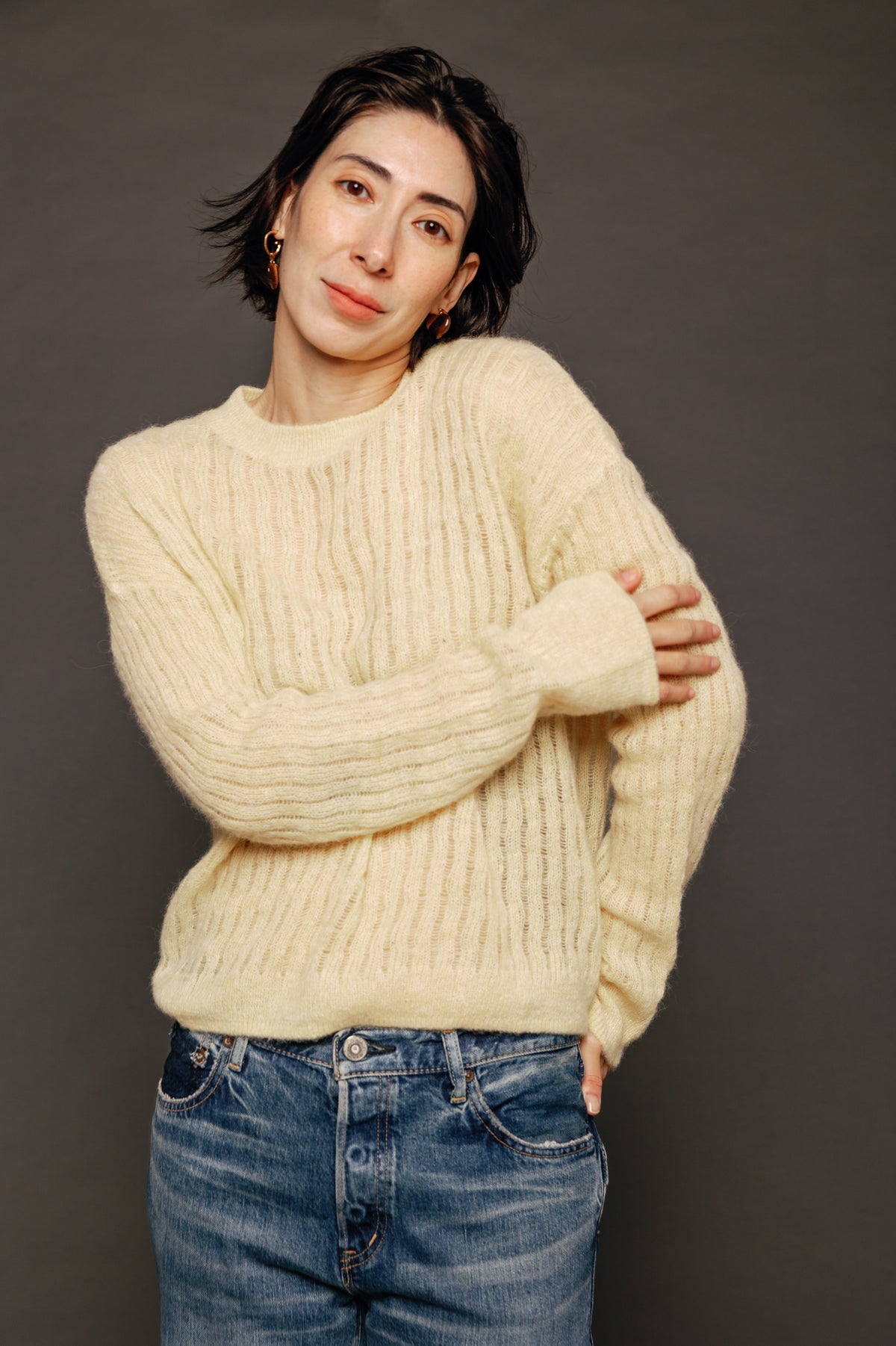 April Pullover Maize Marl