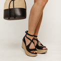 Hartlynn Black Women's Sandals Platforms Antelope