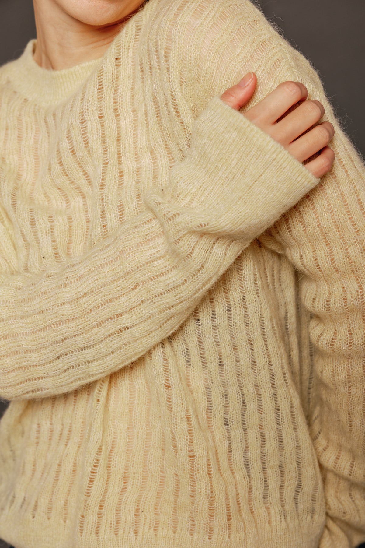 April Pullover Maize Marl