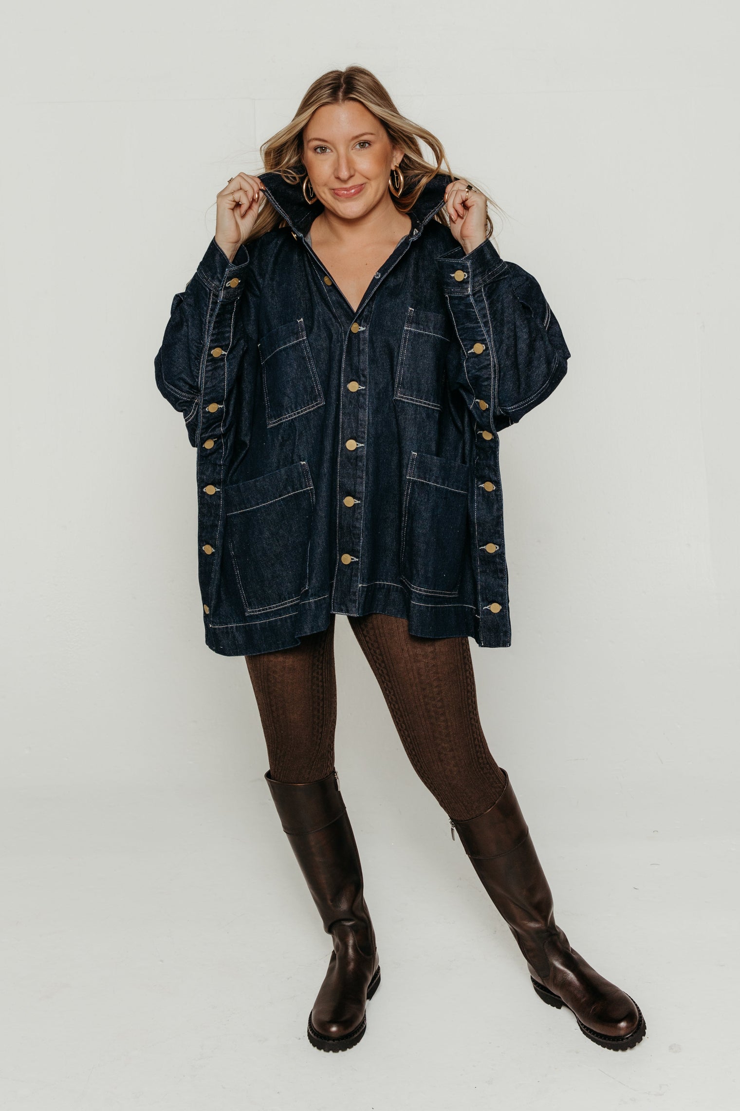 Kira Jacket Deep Denim Women's Tops SKFK