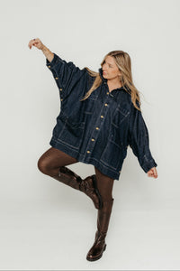 Kira Jacket Deep Denim Women's Tops SKFK