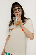 Cherries Tee Light Cream Women's Tops The Tiny Big Sister