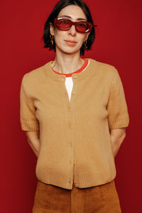 Townes Cashmere Cardigan Ochre Women's Tops One Grey Day