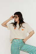 Cherries Tee Light Cream Women's Tops The Tiny Big Sister