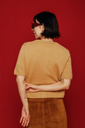 Townes Cashmere Cardigan Ochre Women's Tops One Grey Day