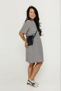 Wren Dress Dove Grey Check Women's Dresses Bibico