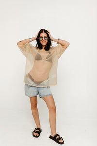 Eduli Beige Women's Tops Rita Row