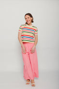 Med Stripes Zowie R Tee Multicolor Women's Tops Thinking Mu