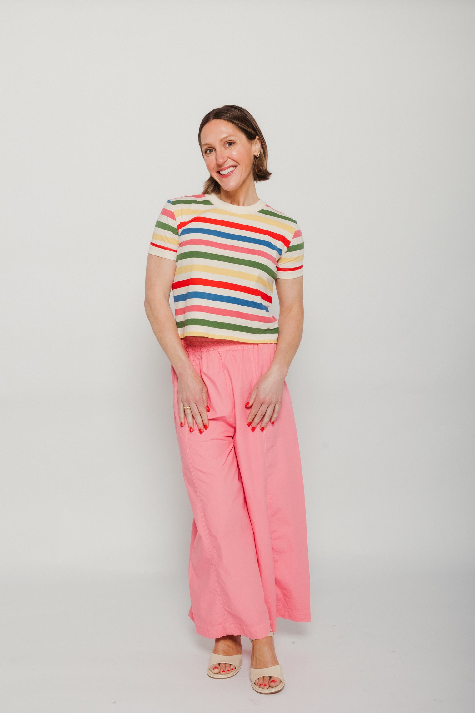 Med Stripes Zowie R Tee Multicolor Women's Tops Thinking Mu
