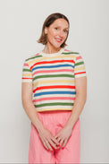 Med Stripes Zowie R Tee Multicolor Women's Tops Thinking Mu