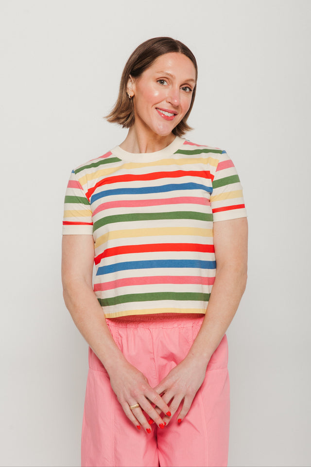 Med Stripes Zowie R Tee Multicolor Women's Tops Thinking Mu