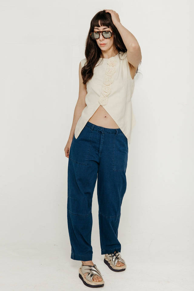 Margate Relaxed Trouser Denim Women's Bottoms Bibico