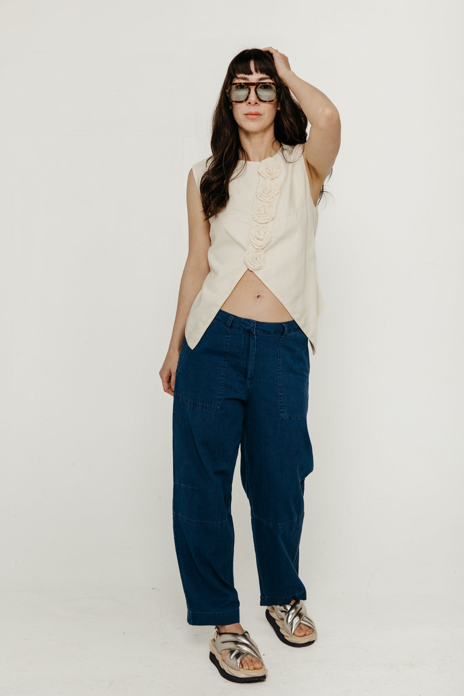 Ileana Linen Blouse Women's Tops Tach Clothing