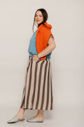 Jessie Skirt Oat + Black Stripe Women's Bottoms Skirt Curator