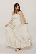 Nube Maxi Scalloped Dress White Women's Dresses Tach Clothing