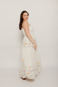 Nube Maxi Scalloped Dress White Women's Dresses Tach Clothing