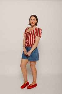 Striped Peplum Top Women's Tops Bobo Choses