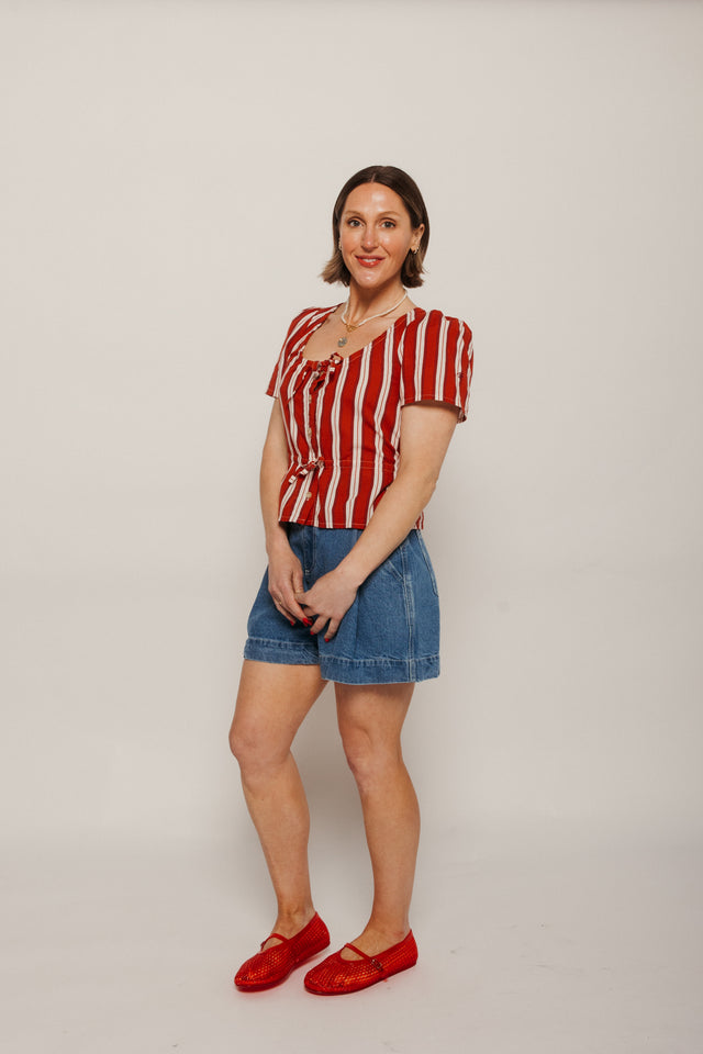 Striped Peplum Top Women's Tops Bobo Choses