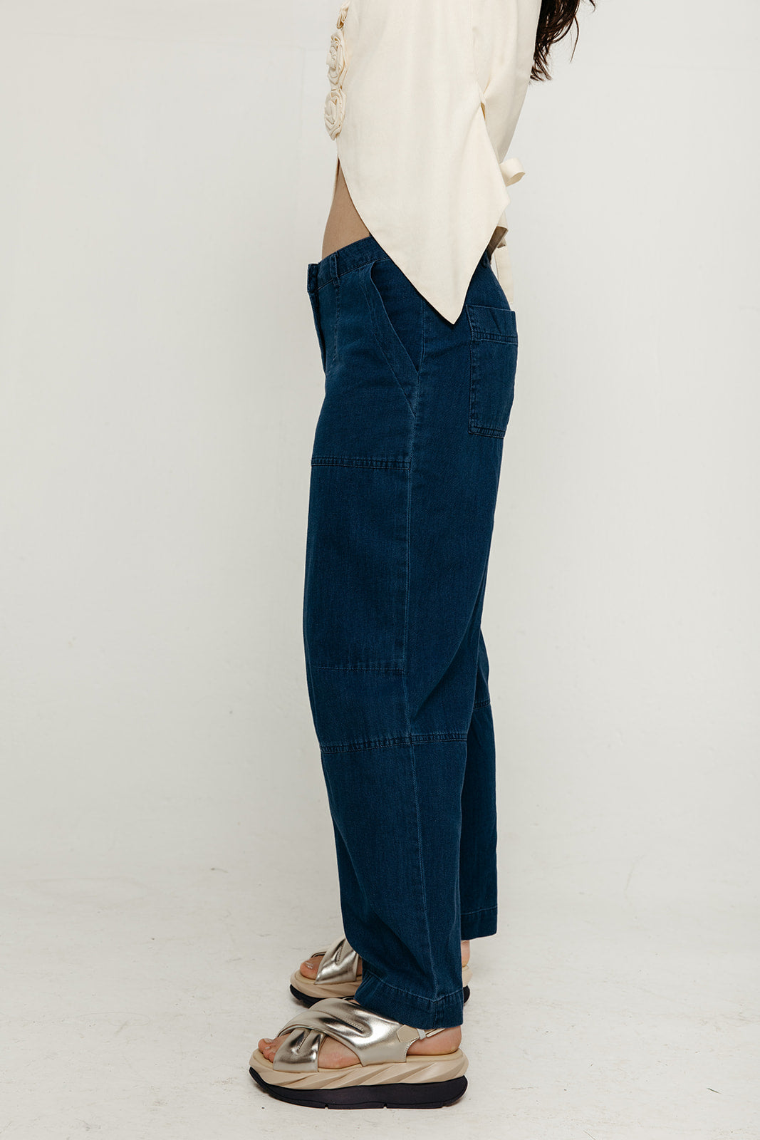 Margate Relaxed Trouser Denim Women's Bottoms Bibico