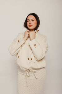 Pannacota Norma Jacket Ecru Women's Tops Outerwear Thinking Mu