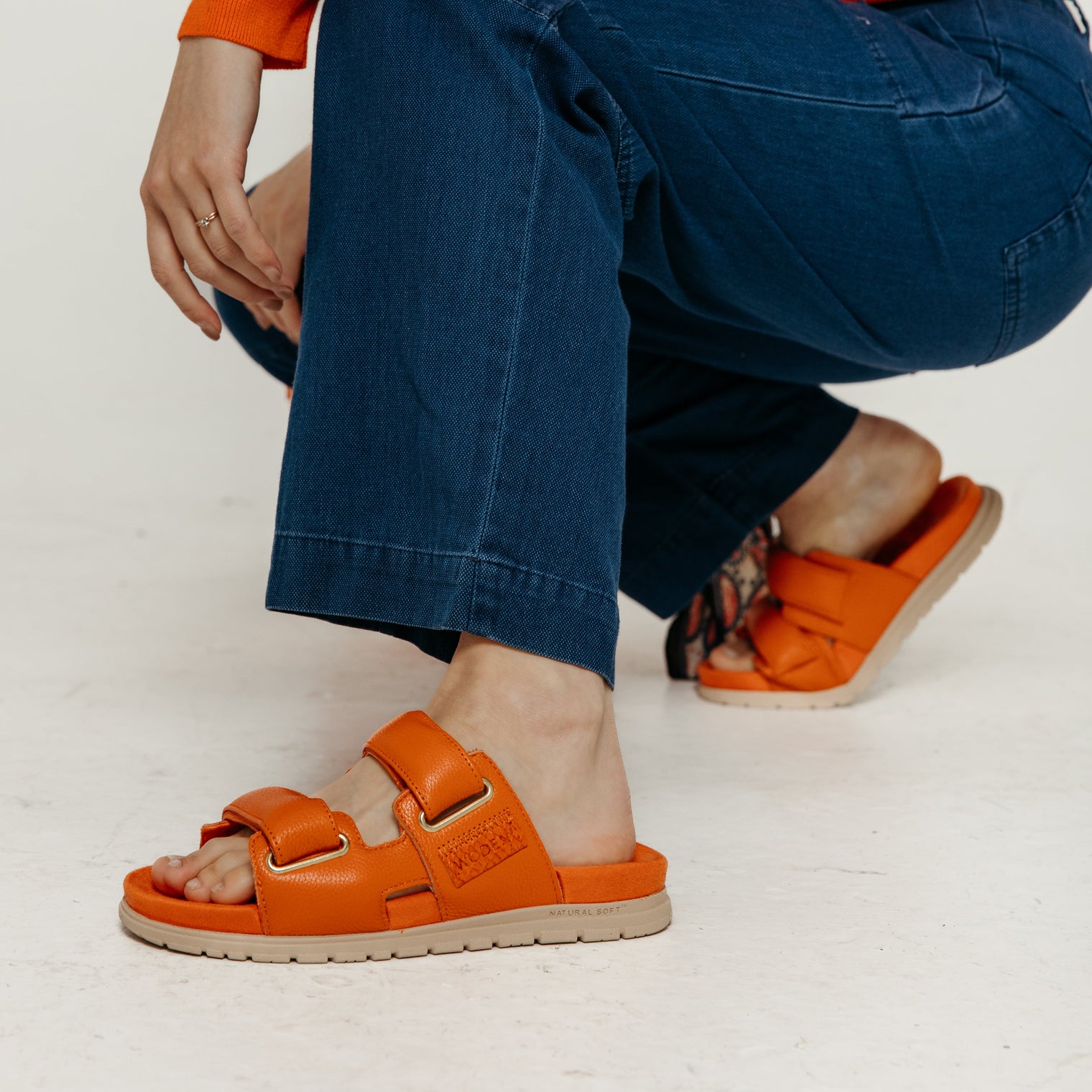 Lisa Leather Tiger Women's Sandals Woden