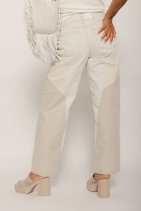 Micco Remake Tapered White Women's Bottoms Moussy Denim