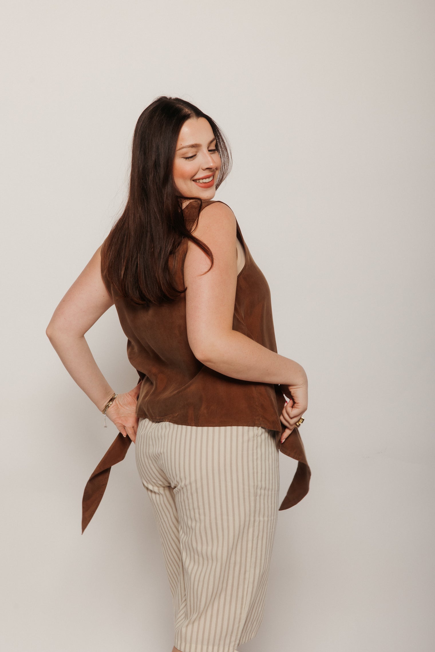 Brown Solea Top Brown Women's Tops Thinking Mu