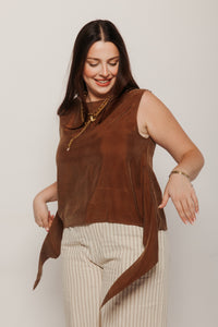 Brown Solea Top Brown Women's Tops Thinking Mu