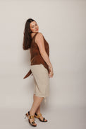 Brown Solea Top Brown Women's Tops Thinking Mu