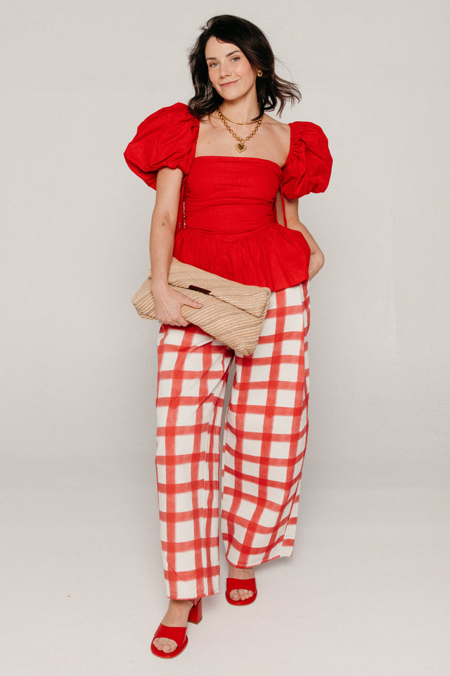 Balloon Jean Cherry Confetti Women's Bottoms Sixxta