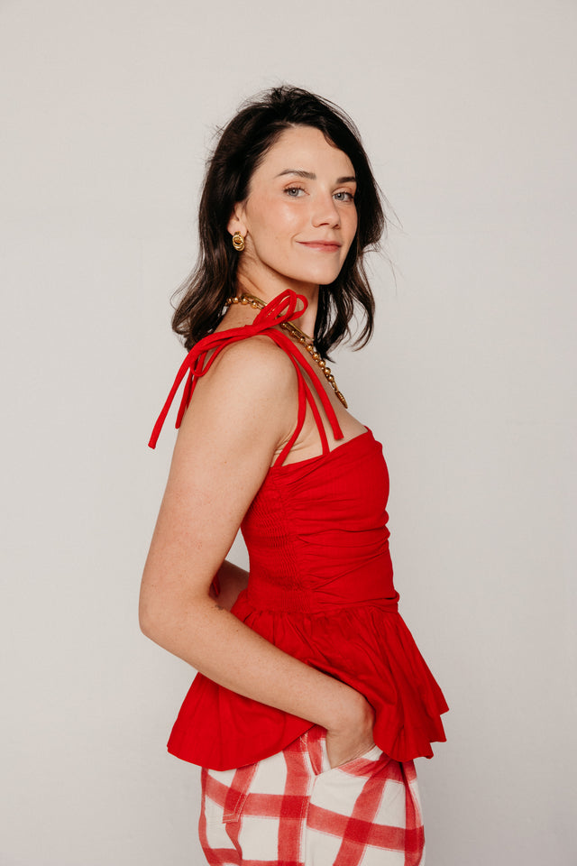 Jacinta Top Cherry Women's Tops Sixxta