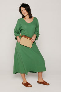 Henrietta Palm Green Women's Dresses Beaumont Organic