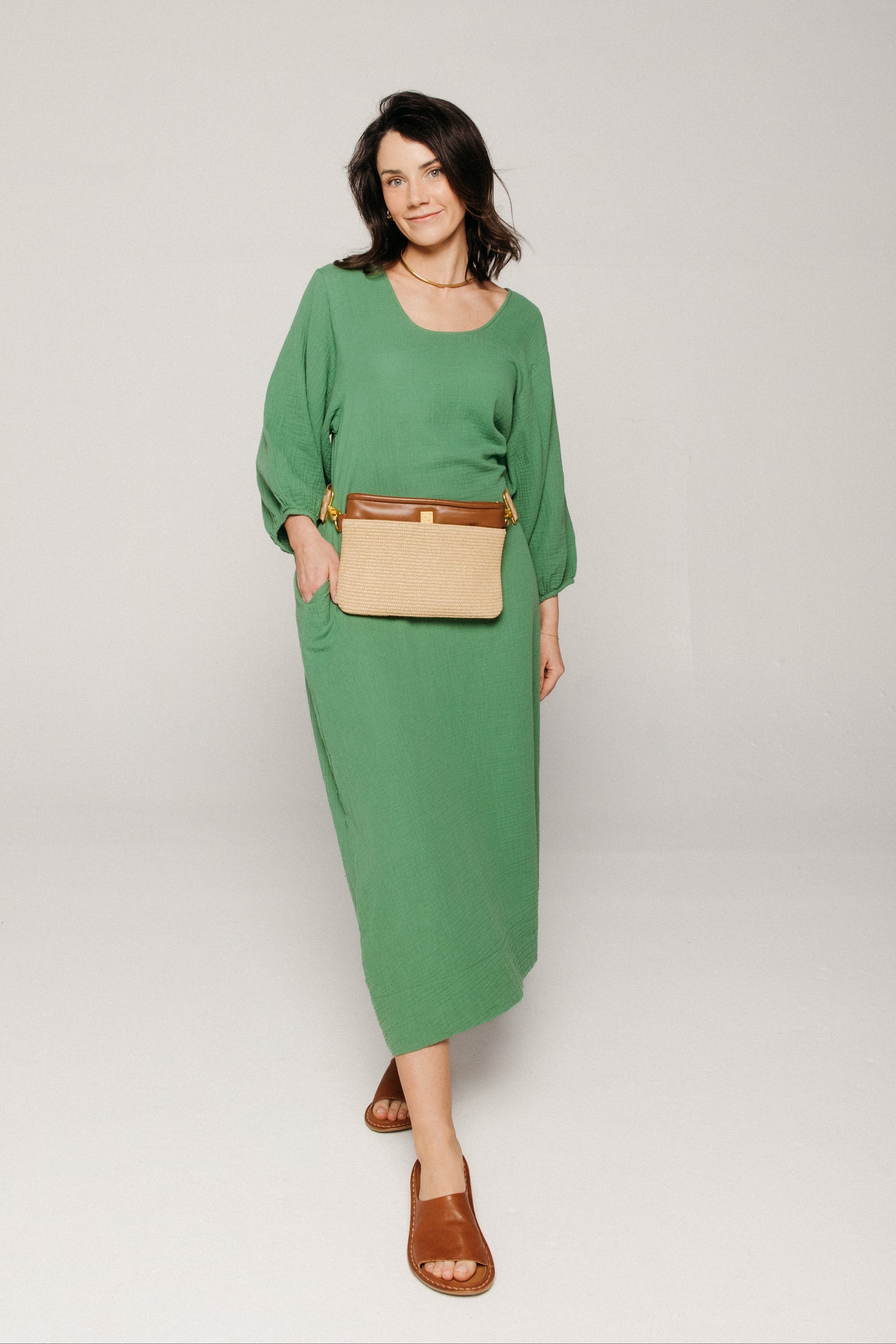 Henrietta Palm Green Women's Dresses Beaumont Organic