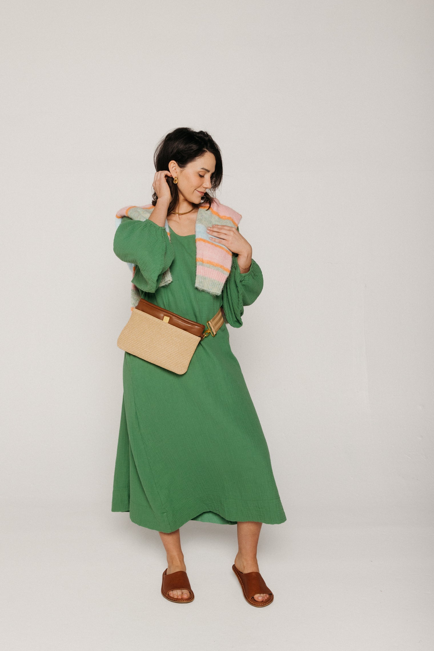 Henrietta Palm Green Women's Dresses Beaumont Organic