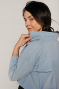 Reese Powder Blue Women's Tops Beaumont Organic