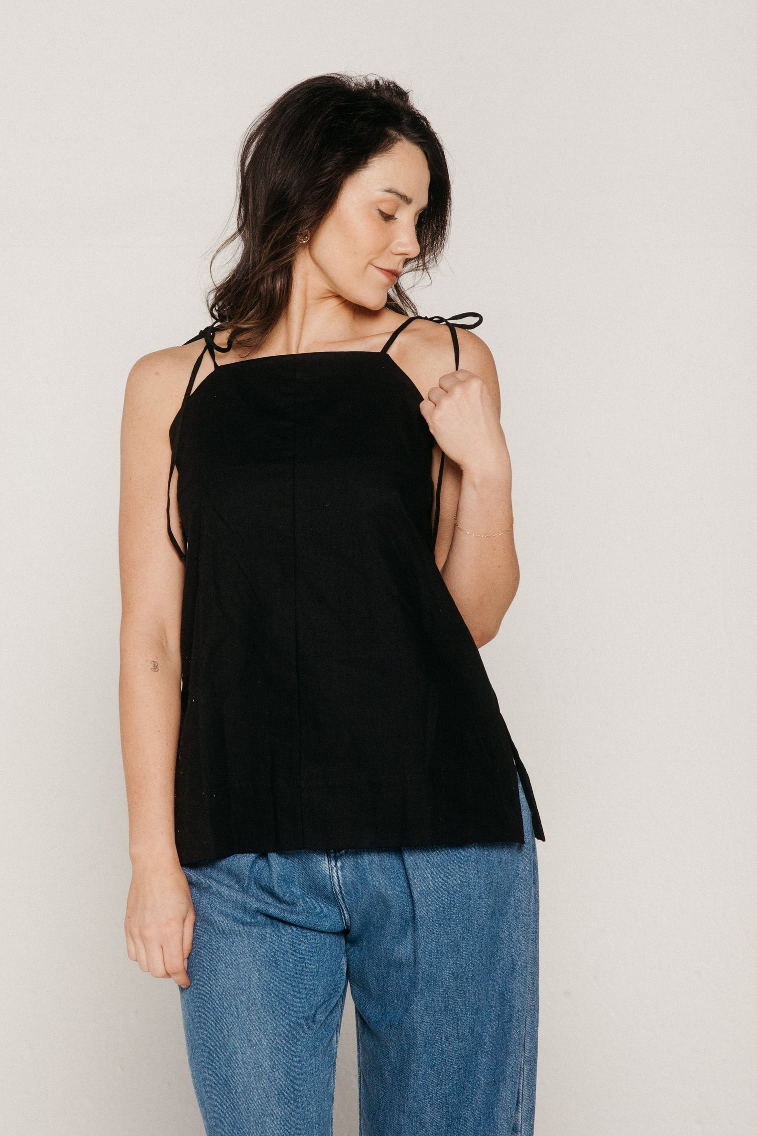 Toni-May Black Women's Tops Beaumont Organic