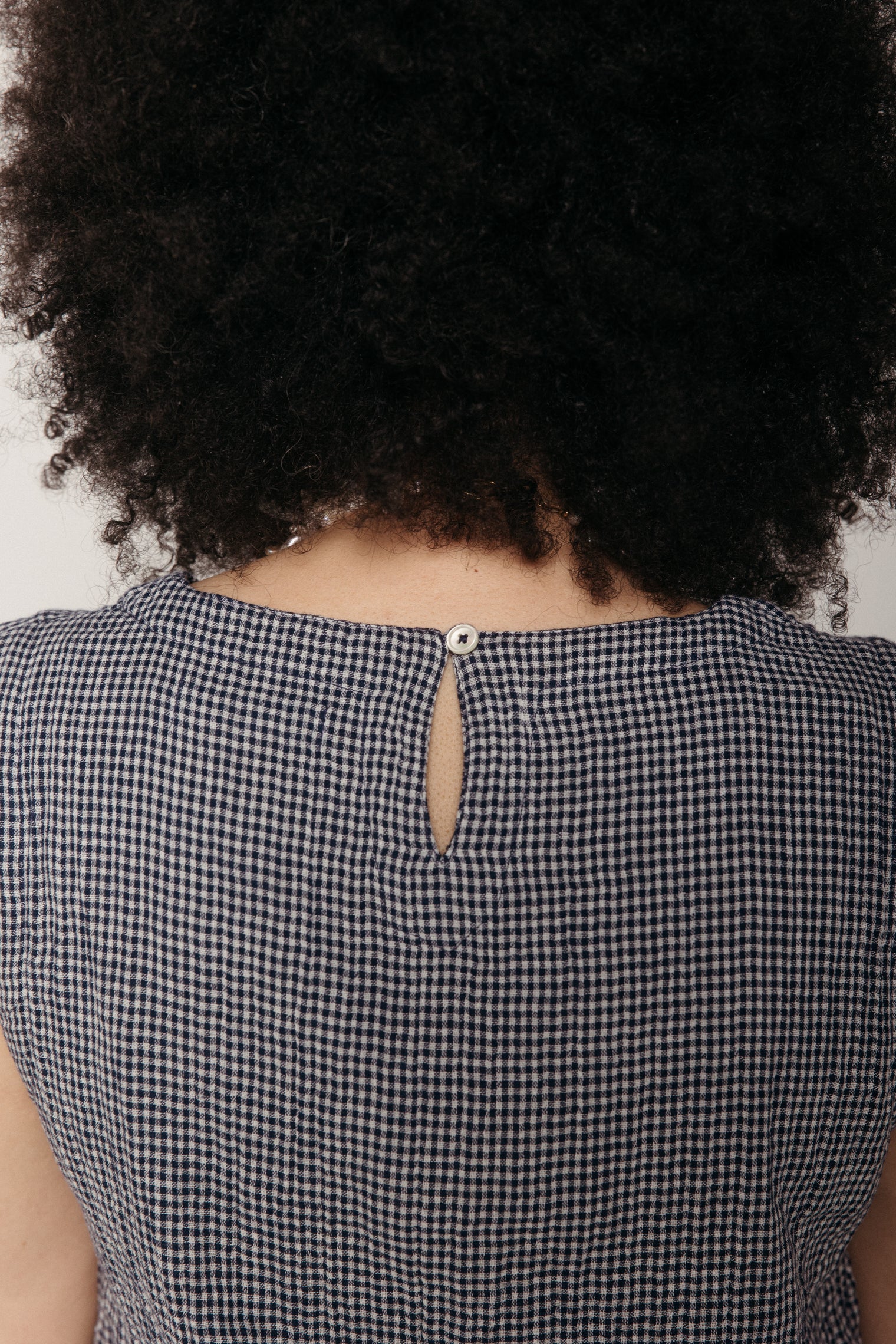 Pippa Top Little Check Navy Women's Tops Bibico