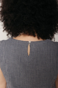 Pippa Top Little Check Navy Women's Tops Bibico