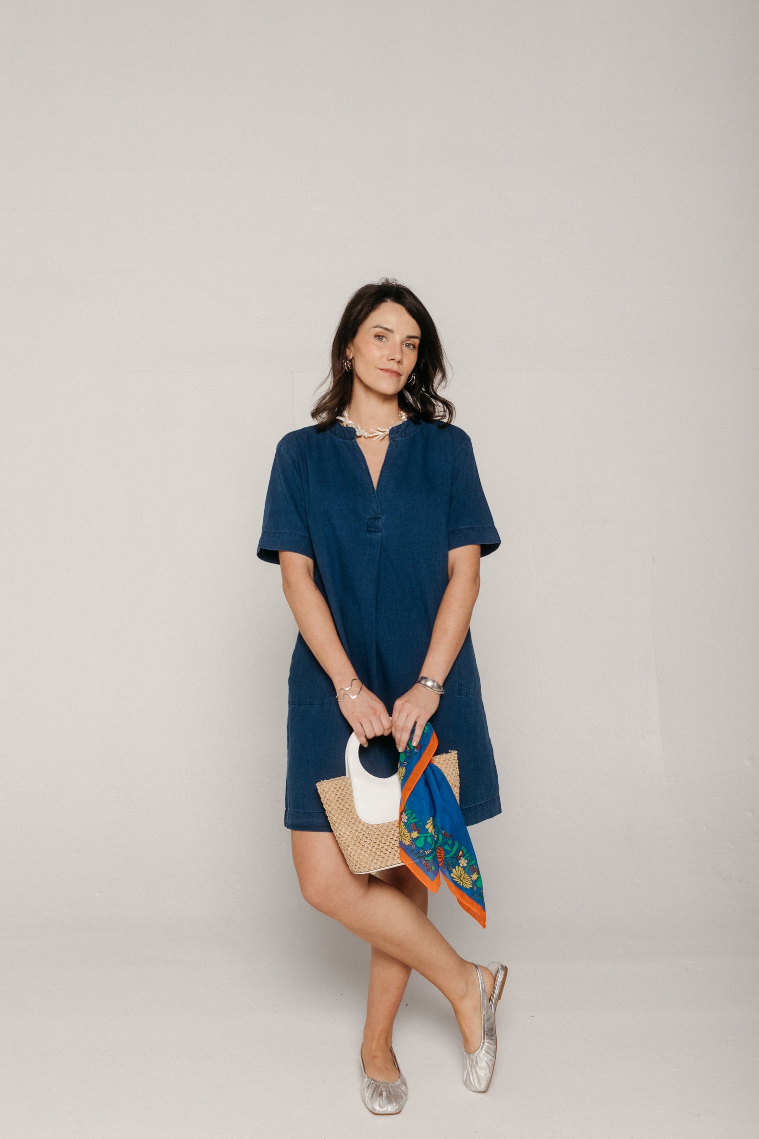 Wren Dress Textured Denim Women's Dresses Bibico