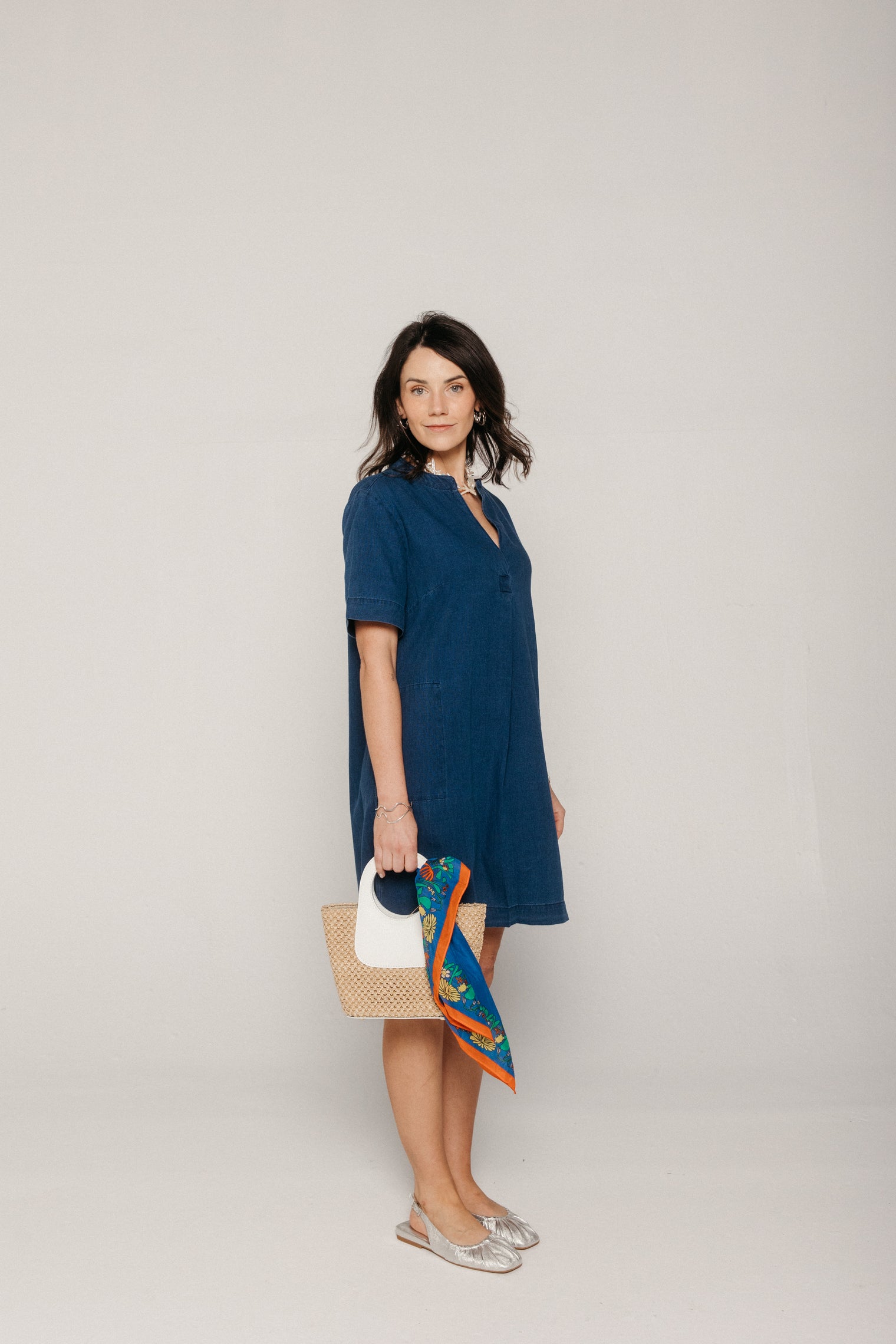 Wren Dress Textured Denim Women's Dresses Bibico