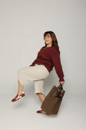 Catarina Capri Pants Yellow/Brown Stripe Women's Bottoms Hosbjerg