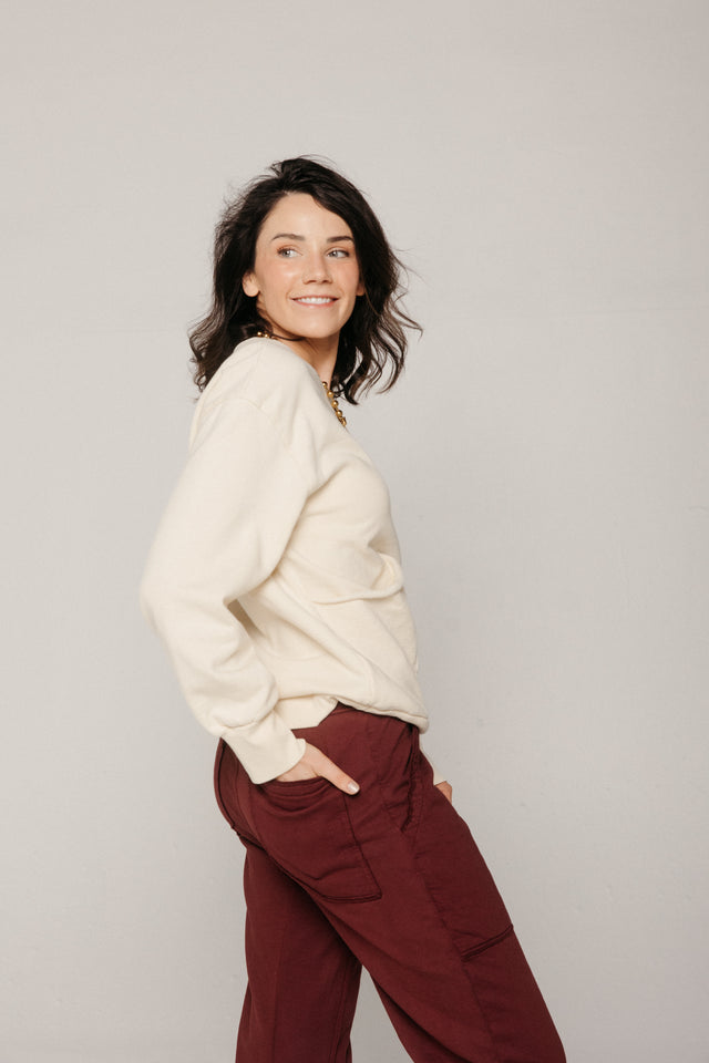 Cruel Summer Sweatshirt Ivory Women's Tops Prairie Underground