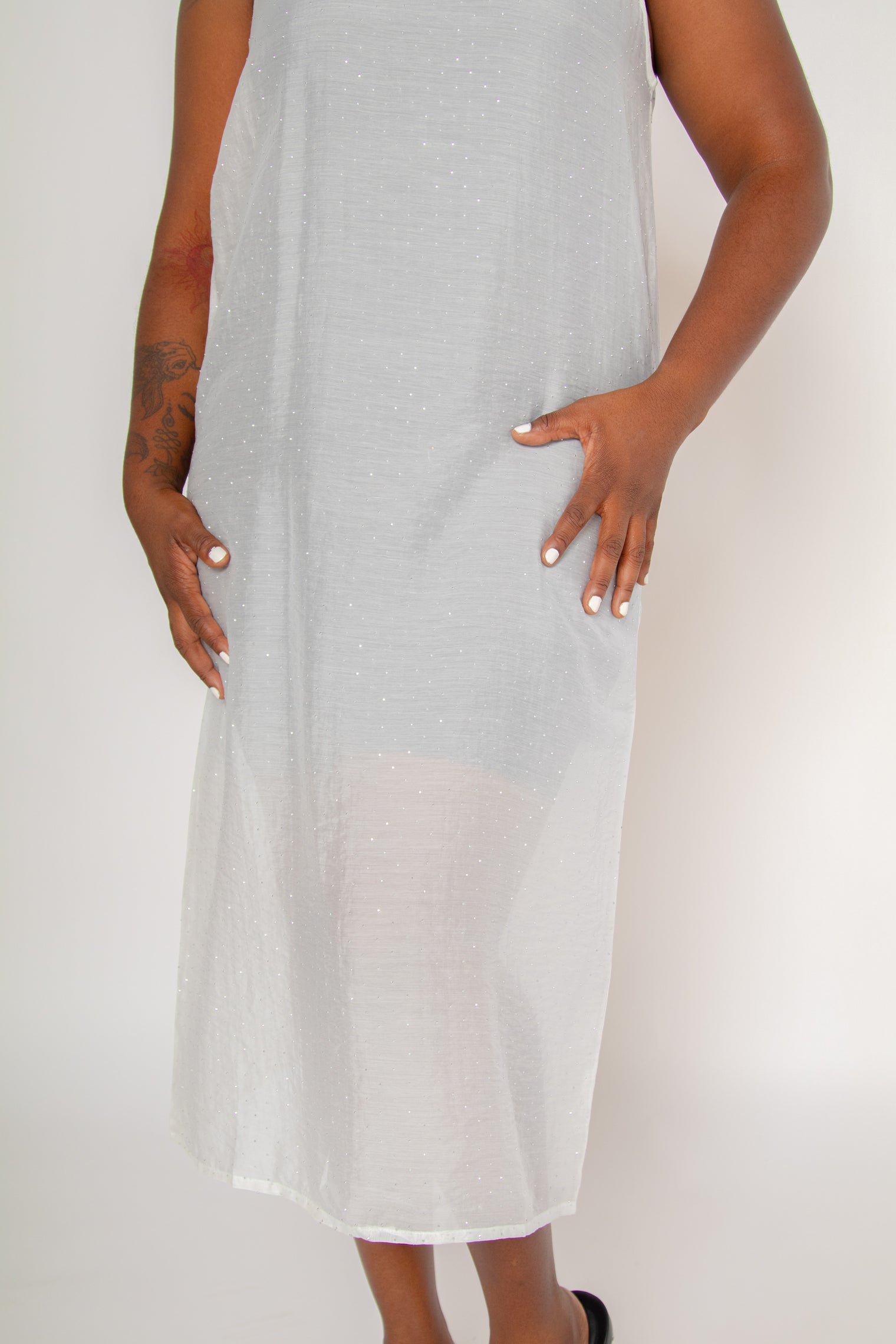 Scaly Dress White