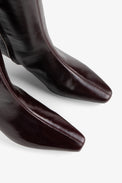 Seville Maroon Women's Boots Heels Intentionally Blank