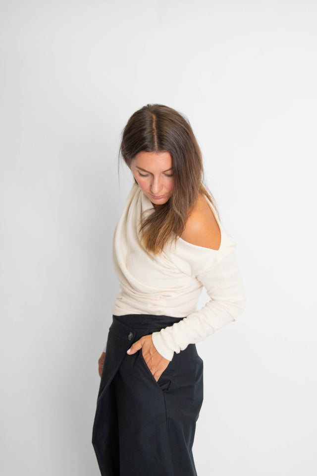 Drape Top Oat Women's Tops Cossac