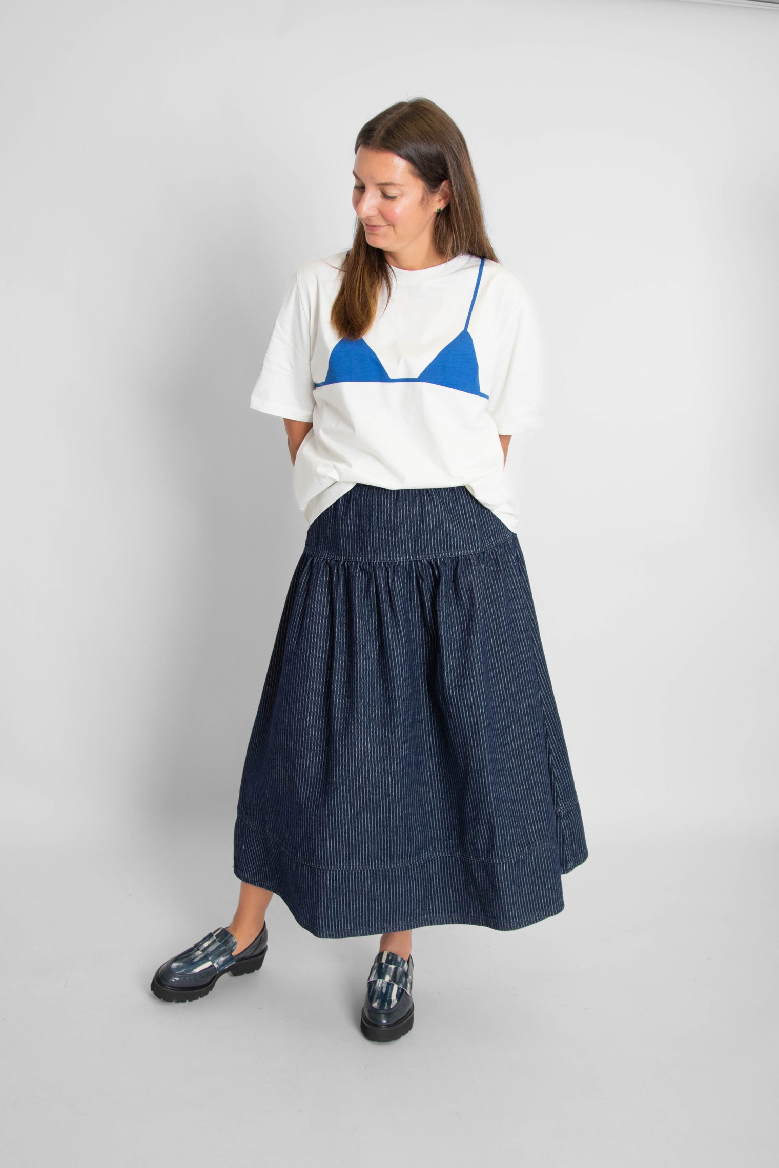 Bra Tee Off White Women's Tops The Tiny Big Sister