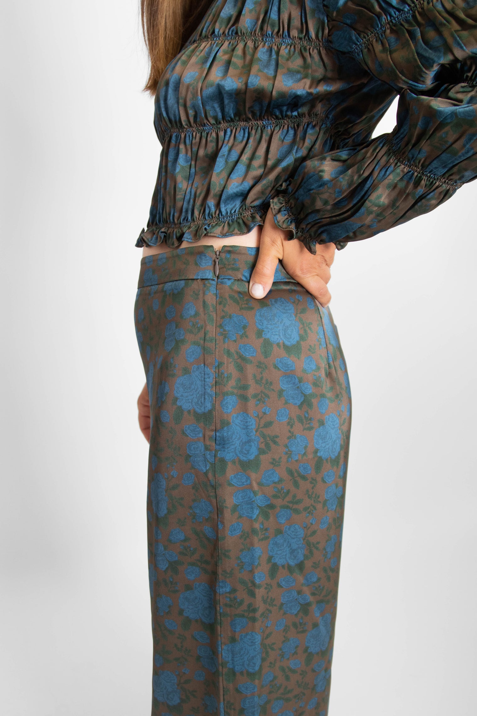 Roses Trousers Dark Brown Women's Bottoms The Tiny Big Sister