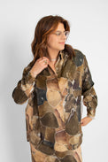 Wide Shirt Print Women's Tops Cossac