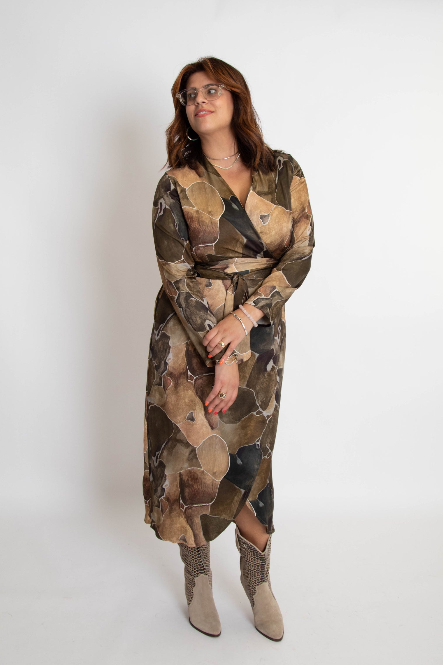 Wrap Dress Print Women's Dresses Cossac