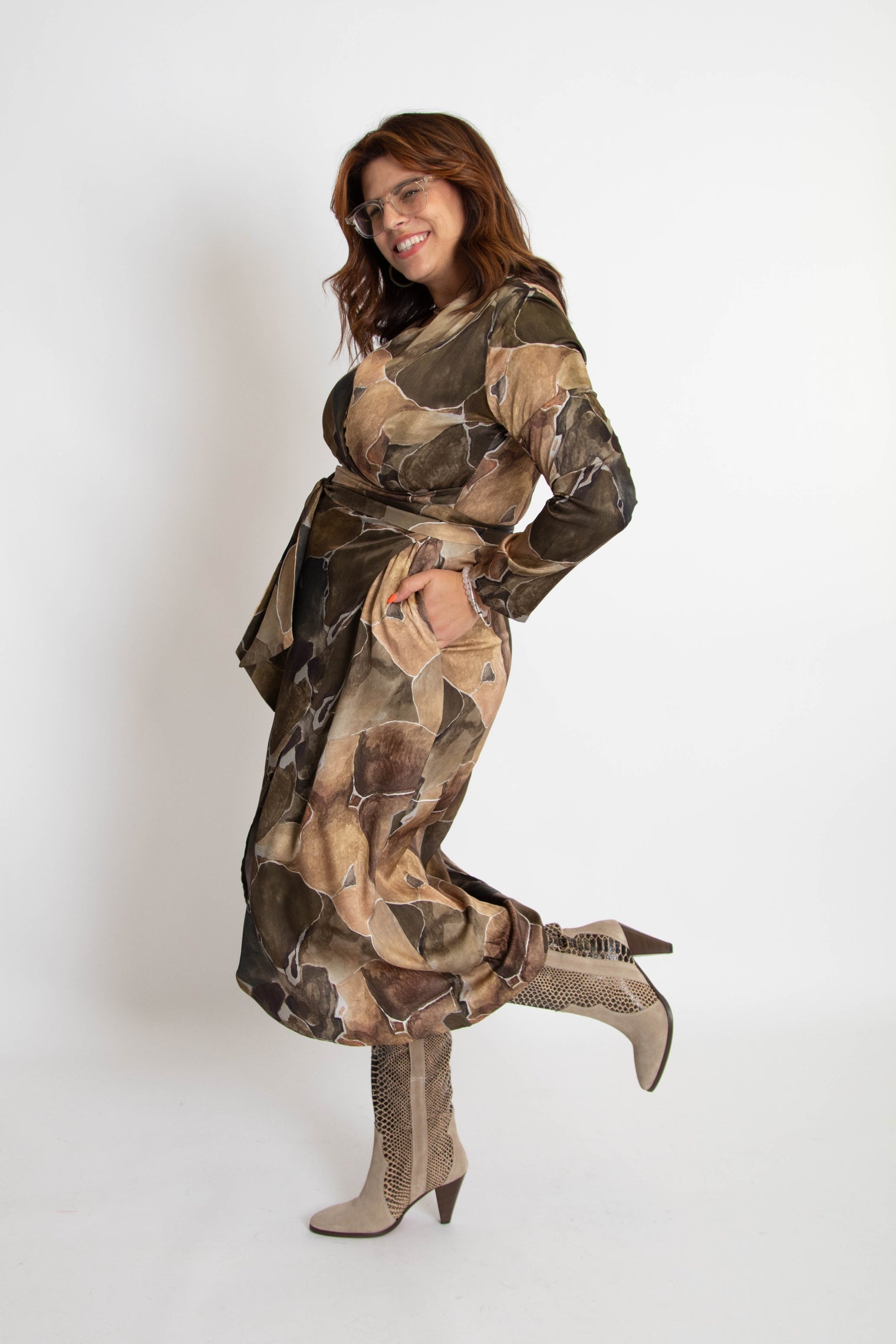 Wrap Dress Print Women's Dresses Cossac
